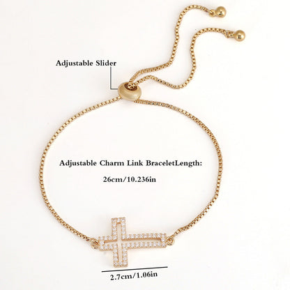 Hollowed Out Cross Bracelet